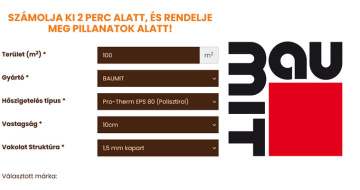 Baumit homlokzati hőszigetelés kalkulátor 2025