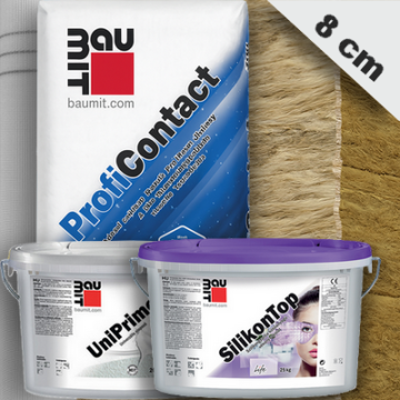 8 cm Baumit kőzetgyapot hőszigetelő rendszer