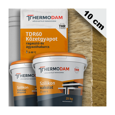 10 cm Thermodam kőzetgyapot hőszigetelő rendszer