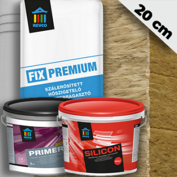 Kőzetgyapot homlokzati hőszigetelés 20 cm