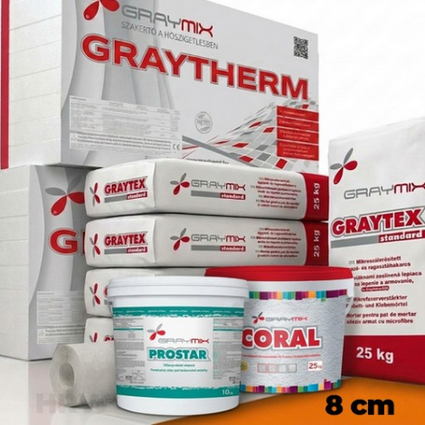 8 cm Graymix hőszigetelő rendszer