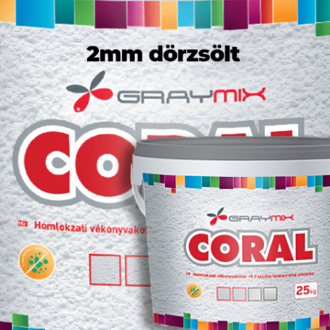 Graymix Coral Limited homlokzati vakolat 2mm