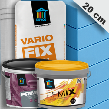 Lábazati hőszigetelő rendszer 20 cm