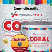 Graymix Coral Lux szilikon homlokzati vakolat 2mm
