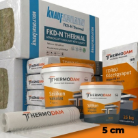 5 cm Thermodam kőzetgyapot hőszigetelő rendszer