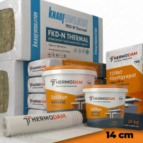 14 cm Thermodam kőzetgyapot hőszigetelő rendszer